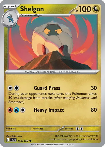 Shelgon, Pokémon card JTG 113 — Journey Together set