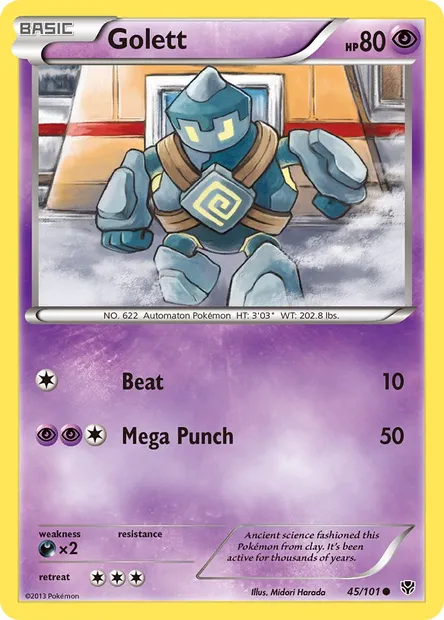 Golett, Pokémon card PLB 45 — Plasma Blast set