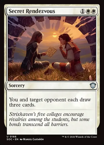 Secret Rendezvous, Magic card SOC 166 — Secrets of Strixhaven Commander set