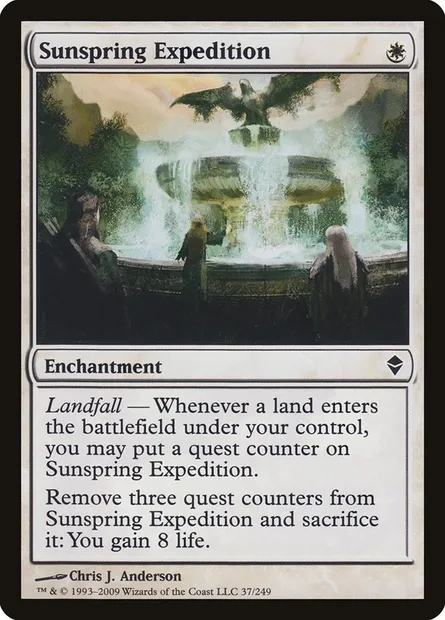 Sunspring Expedition, Magic card ZEN 37 — Zendikar set