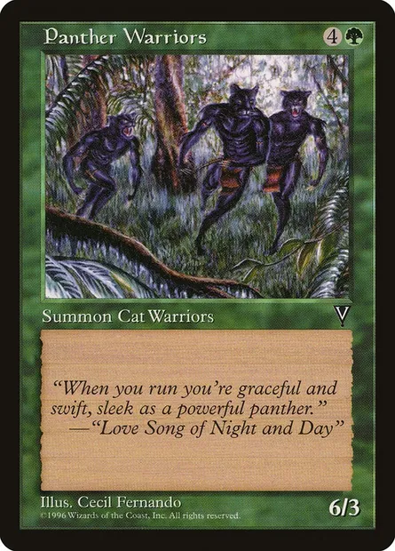 Guerrières panthères, carte Magic VIS 115 — extension Visions