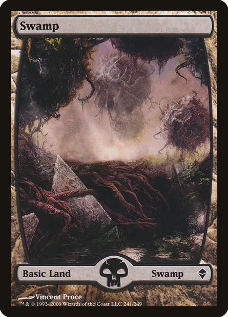 Swamp, Magic card ZEN 241 — Zendikar set