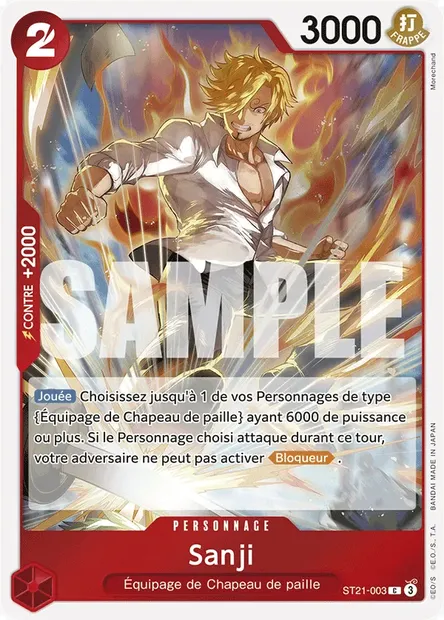 Sanji, carte One Piece ST21-003 — extension GEAR 5TH