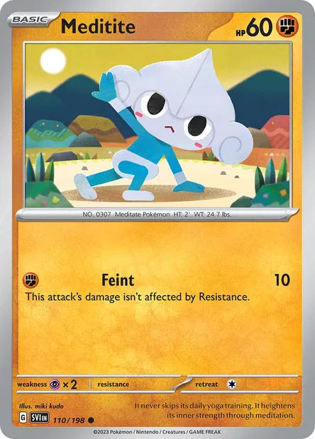 Meditite, Pokémon card SVI 110 — Scarlet & Violet set