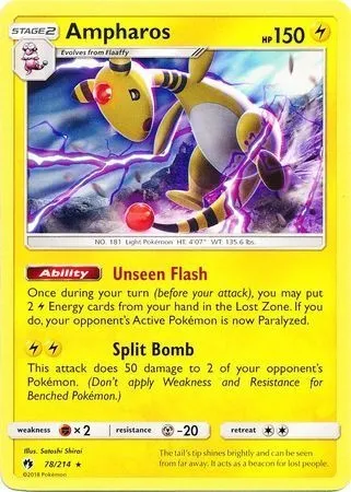 Ampharos, Pokémon card TDX 078-2 — Theme Deck & Blisters Exclusives set