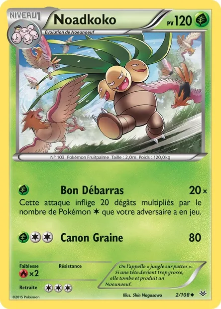 Noadkoko, carte Pokémon ROS 2 — extension Ciel Rugissant