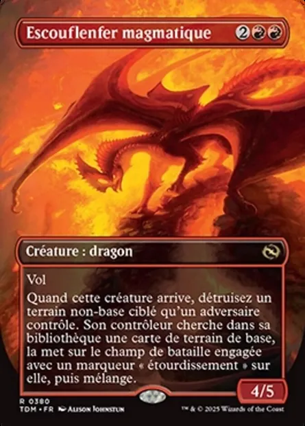 Escouflenfer magmatique, carte Magic TDM 380 — extension Tarkir: Dragonstorm