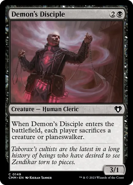 Demon's Disciple, Magic card CMM 149 — Commander Masters set