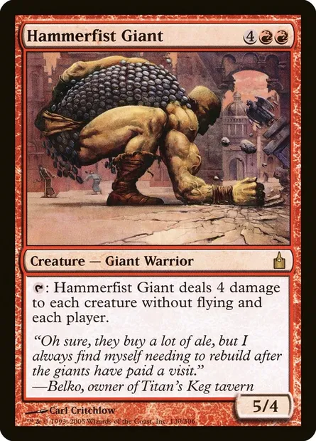 Géant martèlepoing, carte Magic RAV 130 — extension Ravnica: La Cité des Guildes