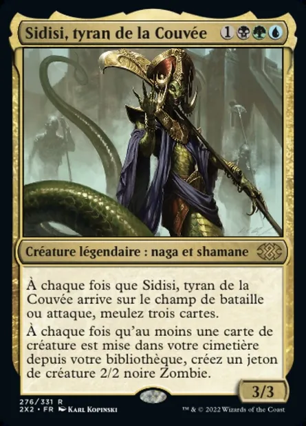 Sidisi, tyran de la Couvée, carte Magic 2X2 276 — extension Double Masters 2022