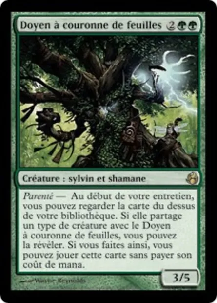 Doyen à couronne de feuilles, carte Magic MOR 128 — extension Leveciel
