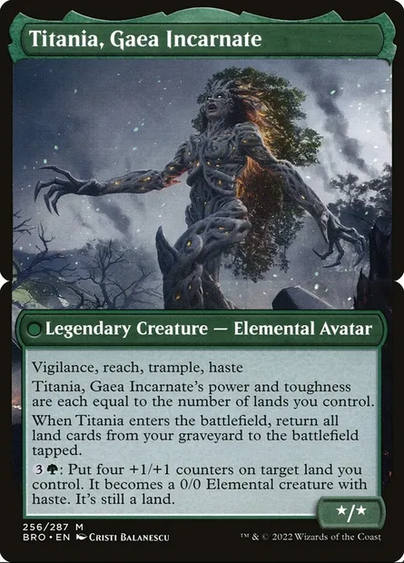 Titania, Gaea Incarnate, carte Magic BRO 256b — extension La Guerre Fratricide