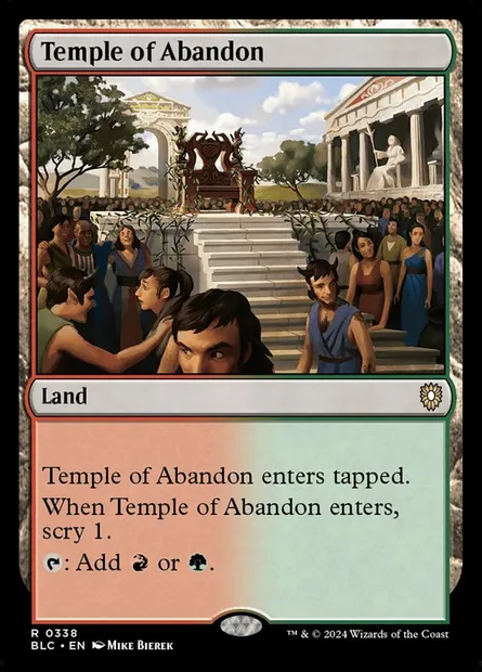 Temple of Abandon, Magic card BLC 338 — Bloomburrow Commander set