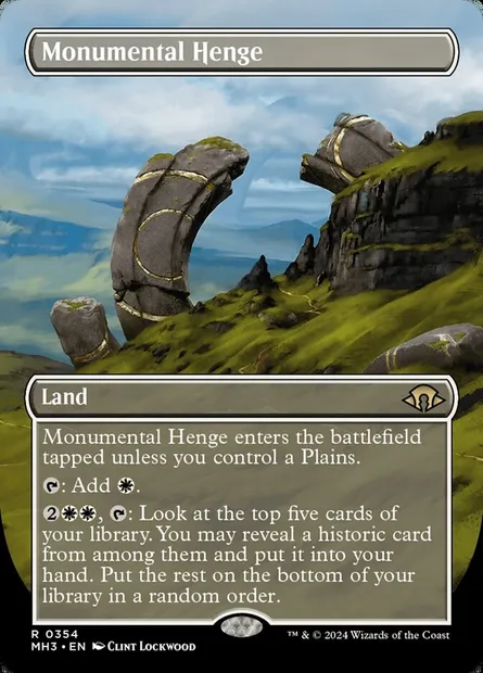 Monumental Henge, Magic card MH3 354 — Modern Horizons 3 set