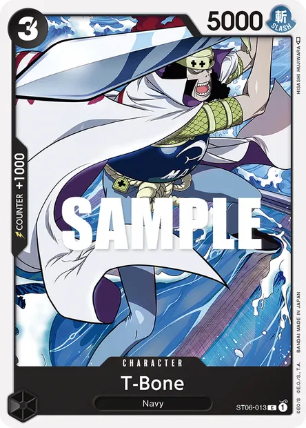 T-Bone, One Piece card ST06-013 — Absolute Justice set