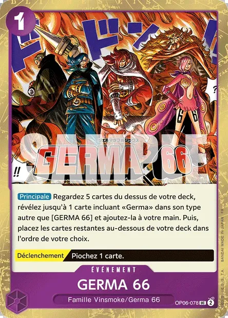 GERMA 66, carte One Piece OP06-078 — extension ONE PIECE CARD THE BEST