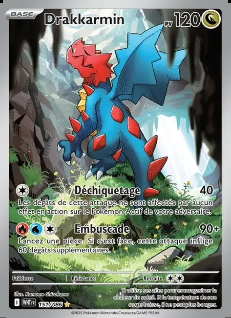 Drakkarmin, carte Pokémon WHT 151 — extension Flamme Blanche
