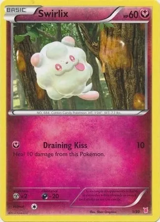 Swirlix, Pokémon card TK7B 001 — XY Trainer Kit: Wigglytuff set