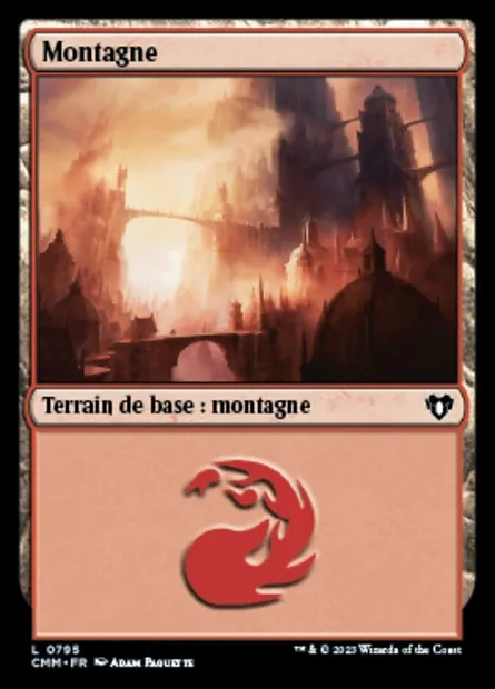 Montagne, carte Magic CMM 795 — extension Commander Masters