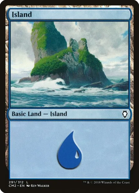 Island, Magic card CM2 291 — Commander Anthology Volume II set