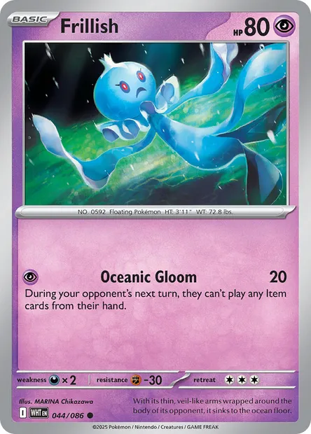 Frillish, Pokémon card WHT 044 — White Flare set