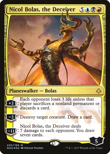 Nicol Bolas, the Deceiver, Magic card HOU 205 — Hour of Devastation set