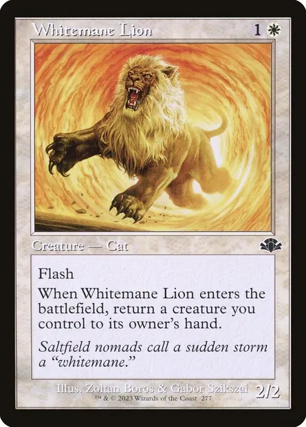 Whitemane Lion, Magic card DMR 277 — Dominaria Remastered set