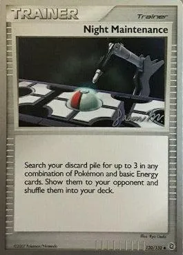 Night Maintenance, Pokémon card WCD09 120-4 — World Championship Decks 2009 set