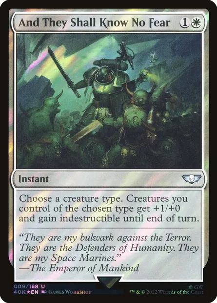 And They Shall Know No Fear, Magic card 40K 9★ — Warhammer 40,000 Commander set