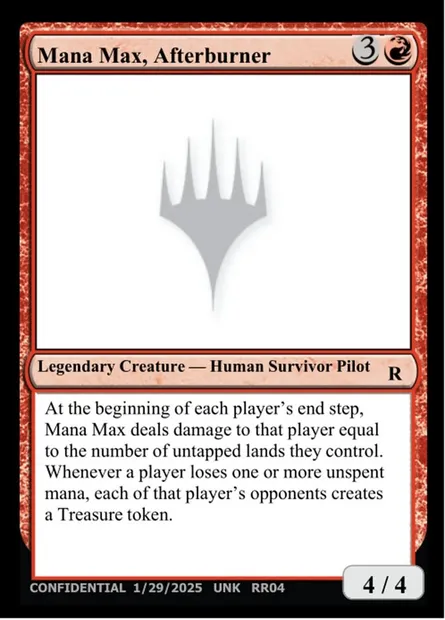 Mana Max, Afterburner, carte Magic UNK RR04f — extension Unknown Event