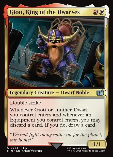 Giott, King of the Dwarves, Magic card FIN 223 — Final Fantasy set