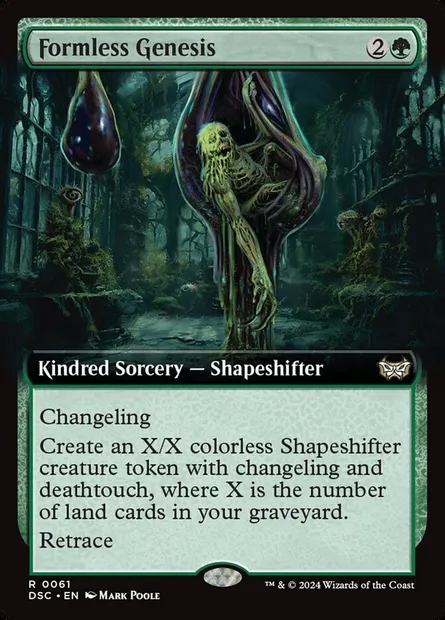 Formless Genesis, Magic card DSC 61 — Duskmourn: House of Horror Commander set