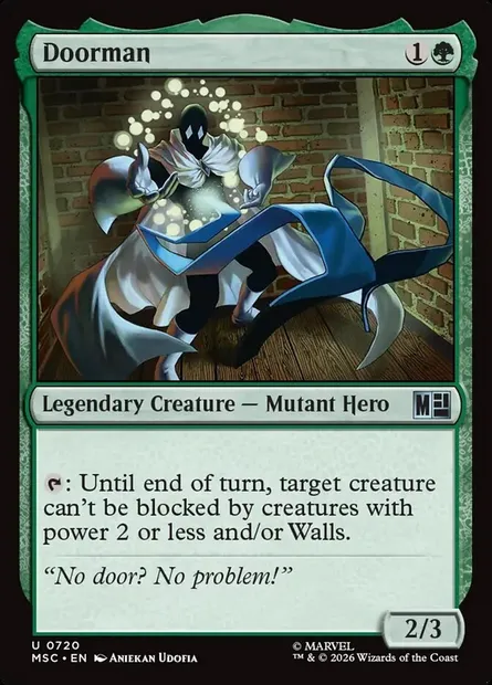 Doorman, Magic card MSC 720 — Marvel Super Heroes Commander set