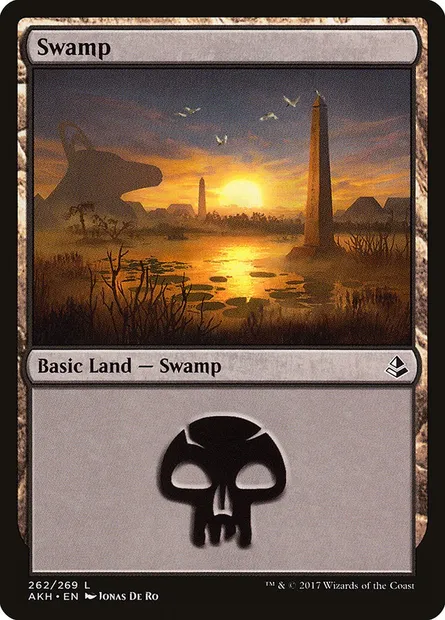 Swamp, Magic card AKH 262 — Amonkhet set