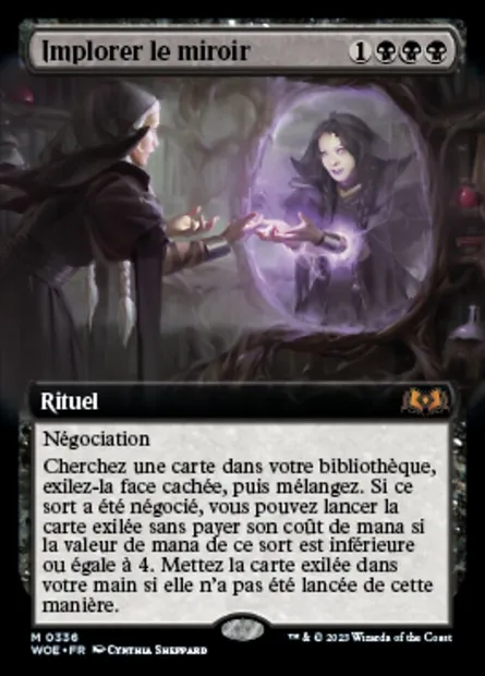Implorer le miroir, carte Magic WOE 336 — extension Wilds of Eldraine