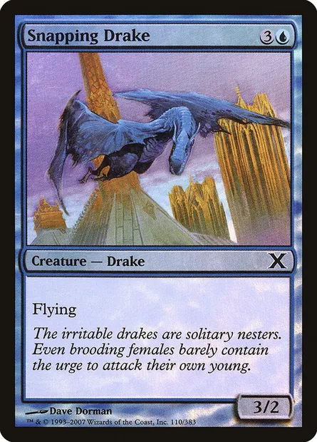 Snapping Drake, Magic card 10E 110★ — Tenth Edition set