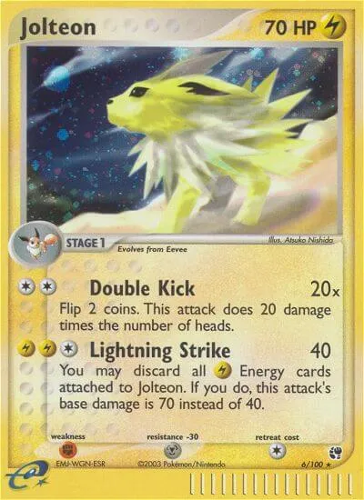 Jolteon, Pokémon card SS 6 — Sandstorm set