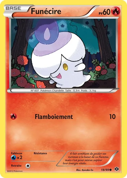 Funécire, carte Pokémon NXD 18 — extension Destinées Futures