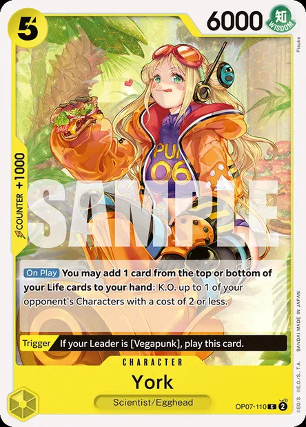 York, One Piece card OP07-110 — 500 YEARS IN THE FUTURE set