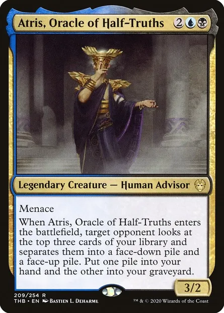 Atris, Oracle of Half-Truths, Magic card THB 209 — Theros Beyond Death set