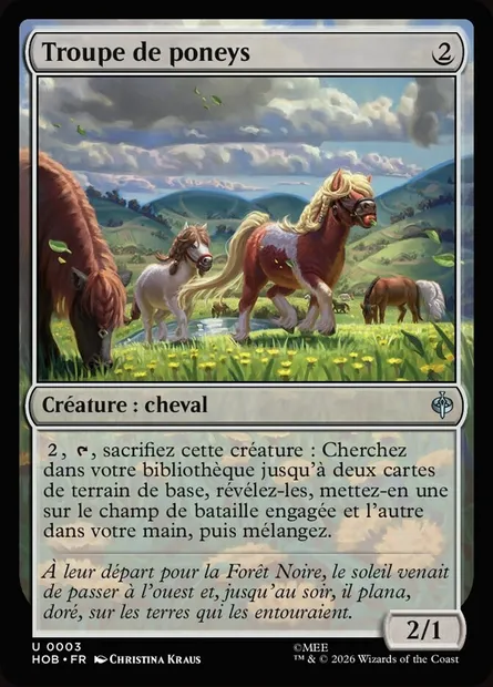 Troupe de poneys, carte Magic HOB 3 — extension The Hobbit