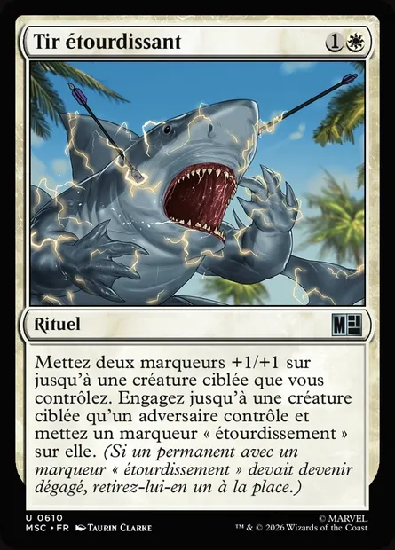 Tir étourdissant, carte Magic MSC 610 — extension Marvel Super Heroes Commander