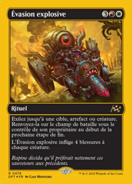 Évasion explosive, carte Magic DFT 479 — extension Aetherdrift