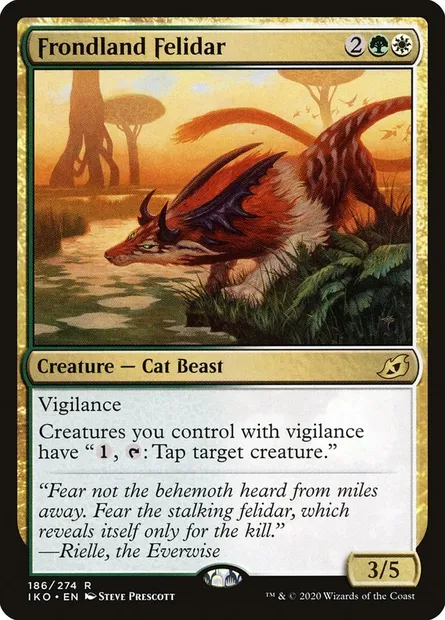 Frondland Felidar, Magic card IKO 186 — Ikoria: Lair of Behemoths set