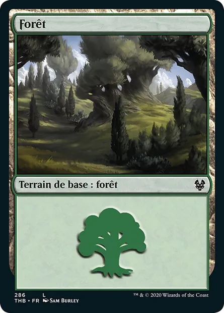 Forêt, carte Magic THB 286 — extension Theros Beyond Death