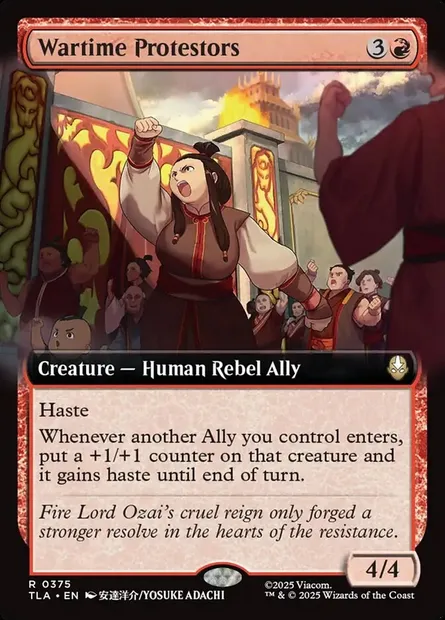 Wartime Protestors, Magic card TLA 375 — Avatar: The Last Airbender set