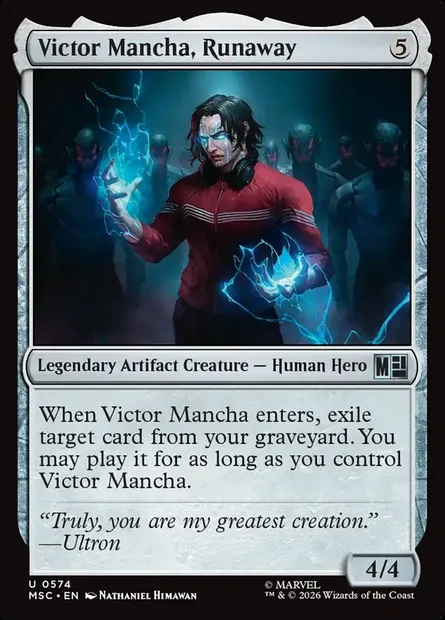 Victor Mancha, Runaway, Magic card MSC 574 — Marvel Super Heroes Commander set