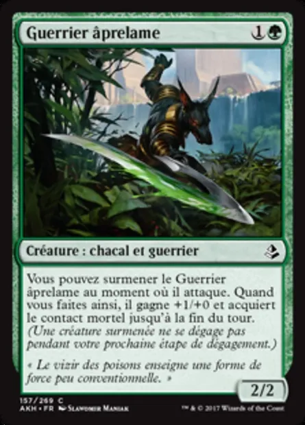 Guerrier âprelame, carte Magic AKH 157 — extension Amonkhet