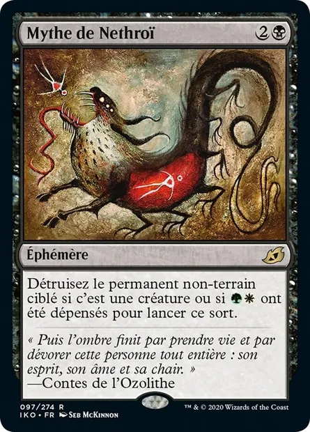 Mythe de Nethroï, carte Magic IKO 97 — extension Ikoria: Lair of Behemoths