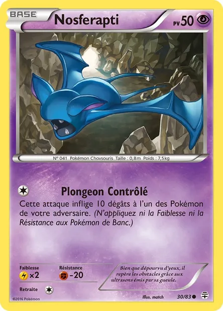 Nosferapti, carte Pokémon GEN 30 — extension Générations